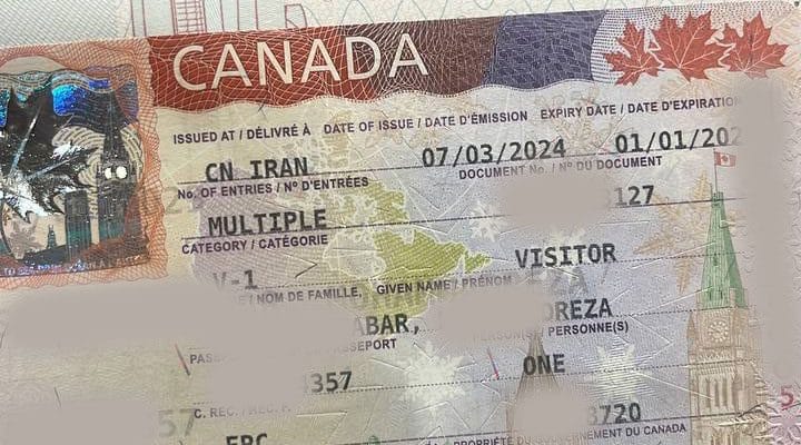 نمونه ویزای کانادا