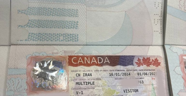 نمونه ویزای کانادا
