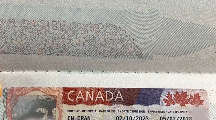 نمونه ویزای کانادا