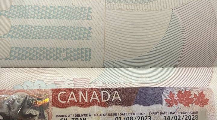 نمونه ویزای کانادا