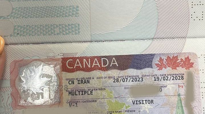 نمونه ویزای کانادا